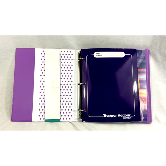Vintage Trapper Keeper Purple Sunset Binder Retro 80s 90s Portfolio Mead NEW - Picture 2 of 4